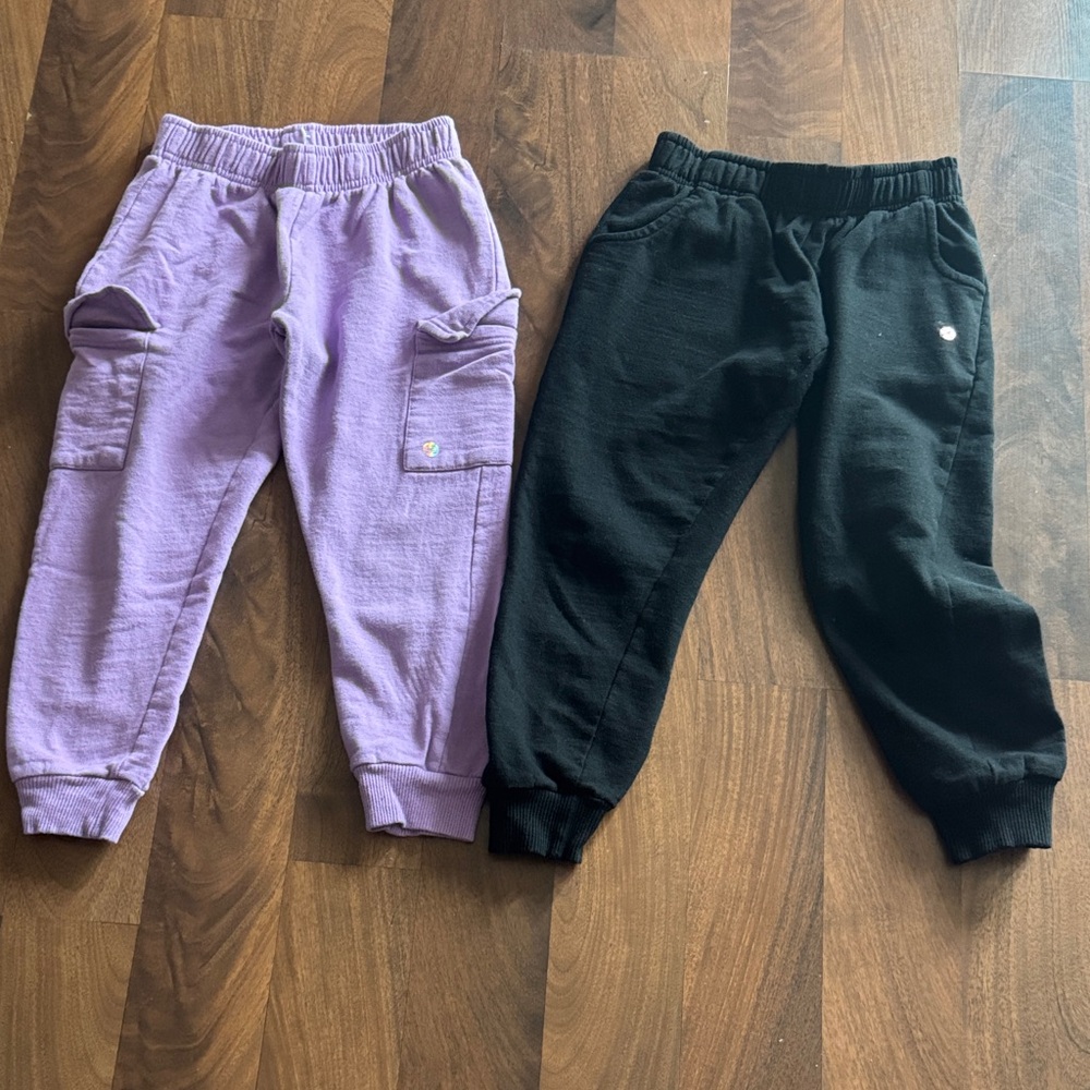 RBX Kids' Lavender and Black Joggers